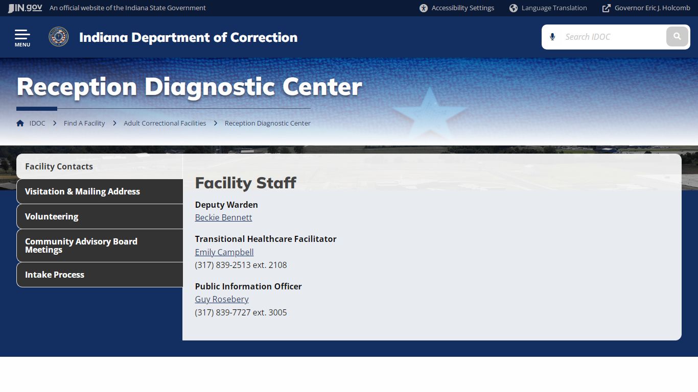 Reception Diagnostic Center - IDOC